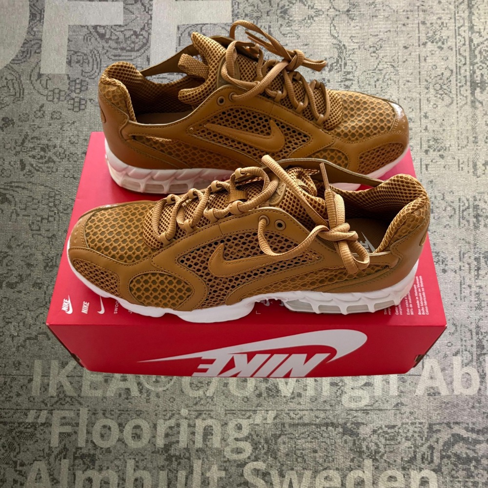 Nike Air Zoom Spiridon Cage 2 Mens 10 Wheat Sail Brown HQ3552-799 Excellent